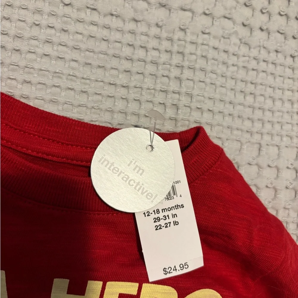 GAP Red 'Be A Hero' Graphic Long-Sleeve Tee